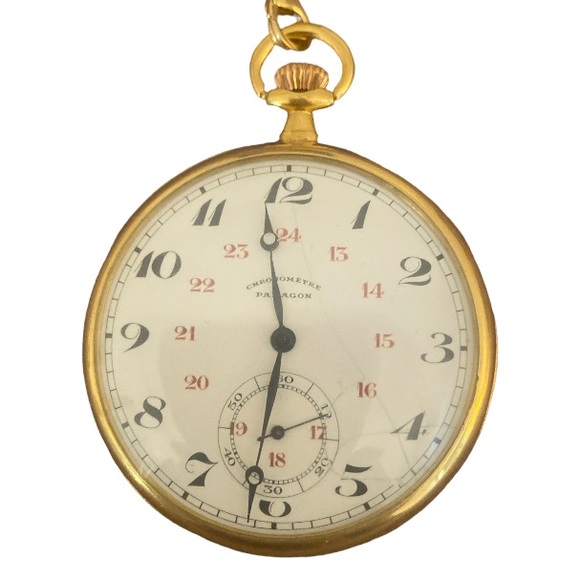 HP 🎉 1900s Paragon Chronometer 18k Pocket Watch - Picture 4 of 15